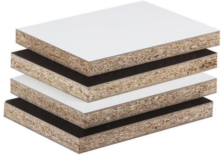 Trang trí nội thất Tấm ván gỗ Tấm ván hạt Melamine trắng 18mm