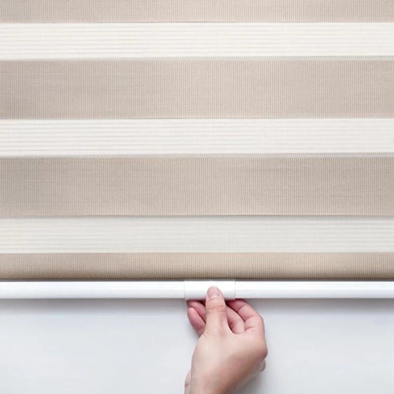 Rèm cửa sổ đôi không dây Rèm Zebra Roller Shades Hai lớp Chống tia cực tím