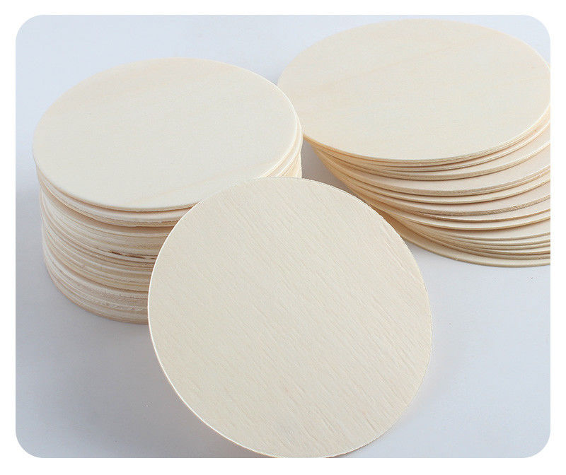 Poplar Solid Round Wooden Discs Disk Board Thẻ Giáng sinh