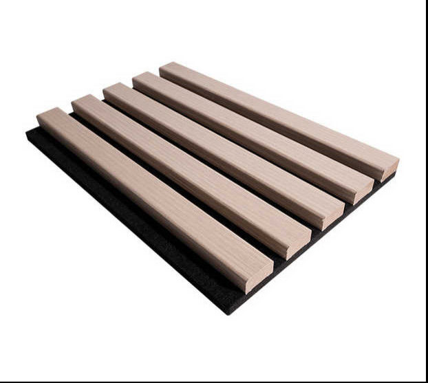 Thiết kế phong cách 21mm Nội thất Wpc Bức tường gỗ MDF cơ sở Slat âm thanh với lõi PET