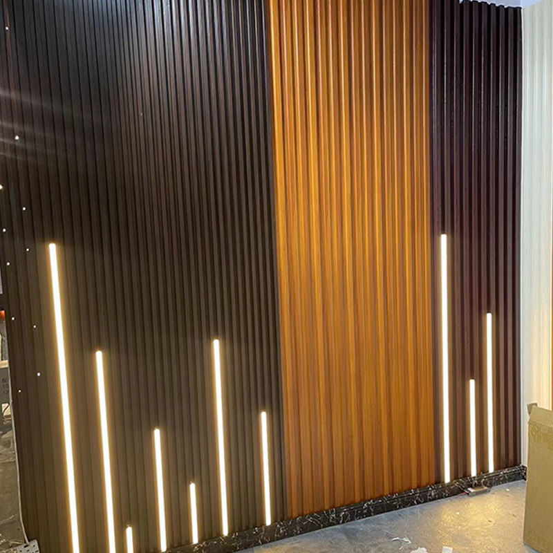 Bảng tường WPC đầy màu sắc Thiết kế tường nội thất Dễ lắp đặt chống trầy xước Bức tường WPC