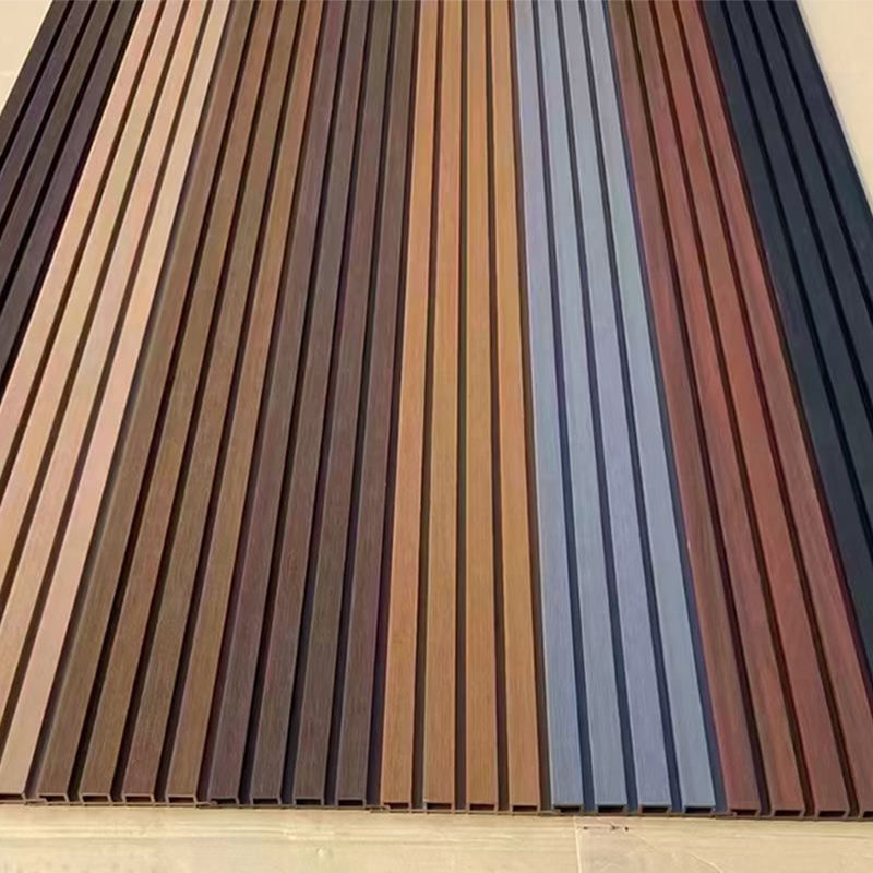 Phòng cắm rỗng chất lượng cao Fluted Co-extrusion trang trí gỗ nhựa tổng hợp Wpc ngoài trời tường bảng phủ