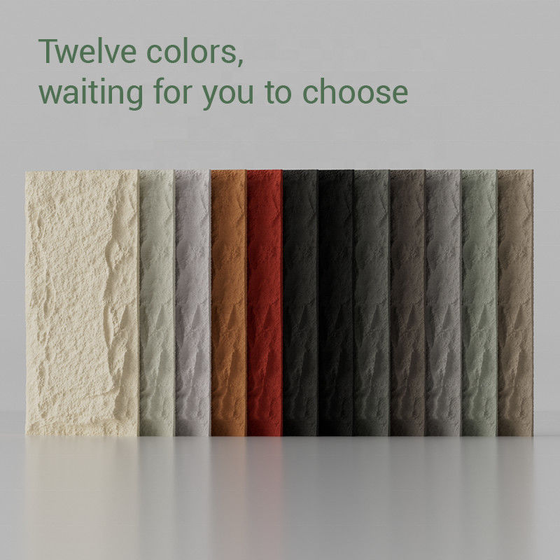 PU Bảng tường đá nhân tạo Polyurethane đá nấm 3D Bảng tường đá trang trí