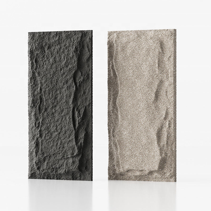 PU Bảng tường đá nhân tạo Polyurethane đá nấm 3D Bảng tường đá trang trí