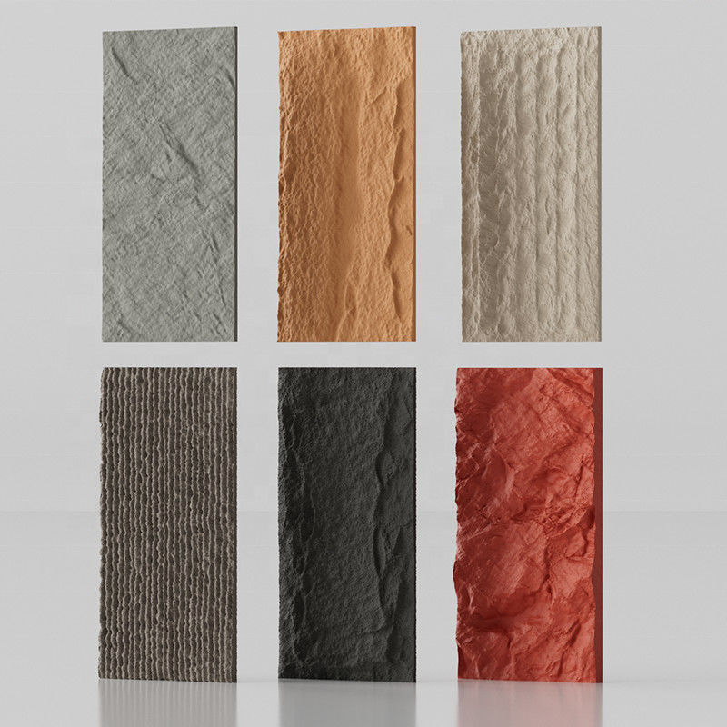 PU Bảng tường đá nhân tạo Polyurethane đá nấm 3D Bảng tường đá trang trí