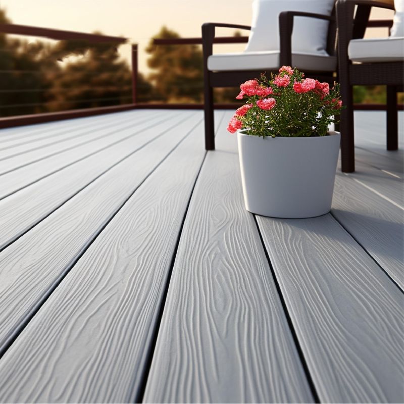 WPC / BPC Teak Màu WPC Terrace ngoài trời chống cháy phủ sợi gỗ chống nước chất lượng cao Composite Decking chống trượt
