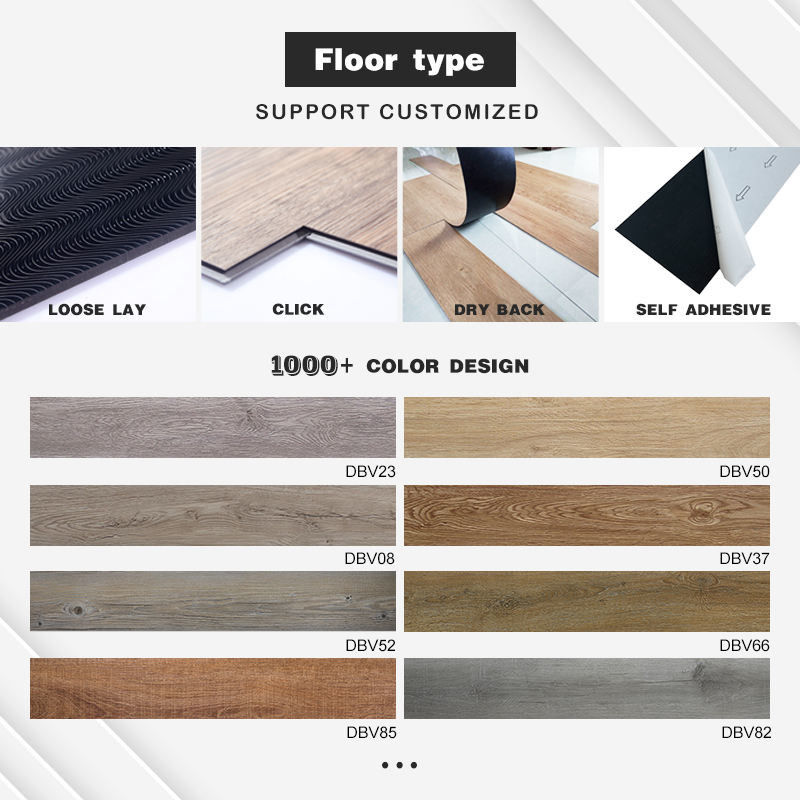 Giá nhà máy chống cháy chống nước nhựa Click Floor Spc Cho Nhà Văn phòng PVC SPC LVT LVP Vinyl Plank sàn