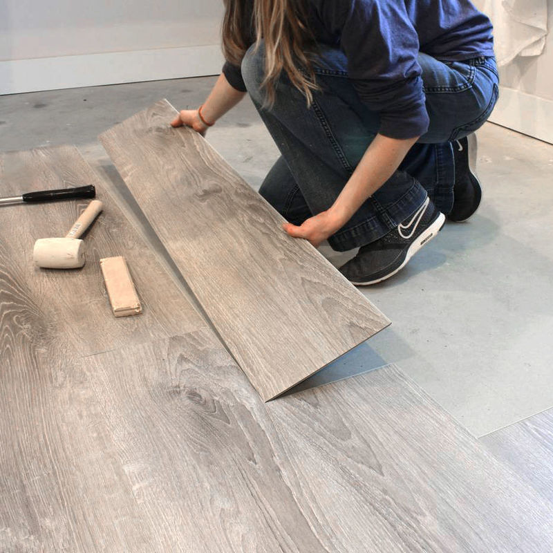 Giá nhà máy chống cháy chống nước nhựa Click Floor Spc Cho Nhà Văn phòng PVC SPC LVT LVP Vinyl Plank sàn