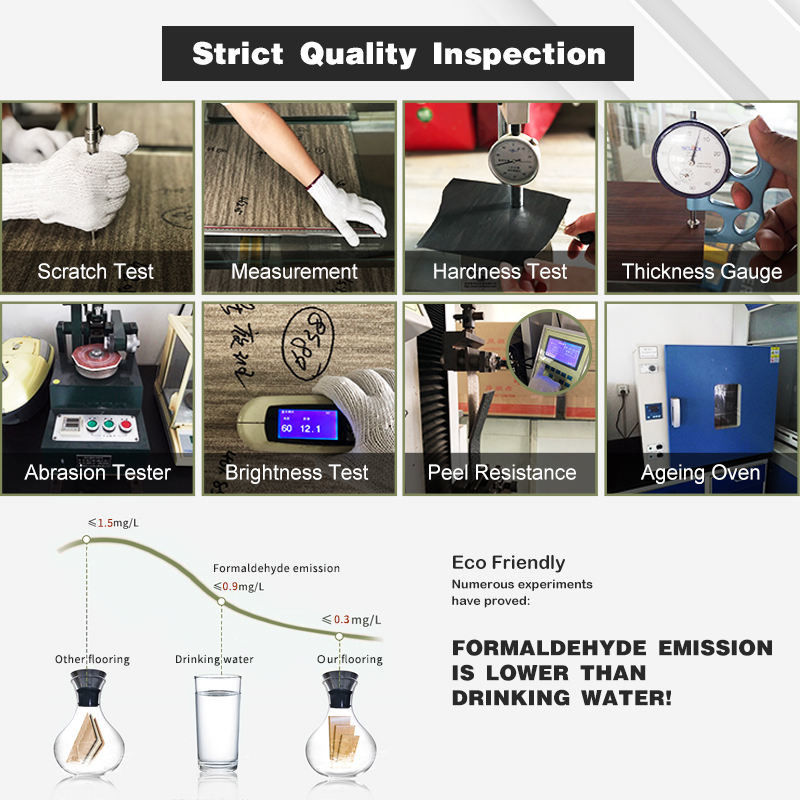 Giá nhà máy chống cháy chống nước nhựa Click Floor Spc Cho Nhà Văn phòng PVC SPC LVT LVP Vinyl Plank sàn