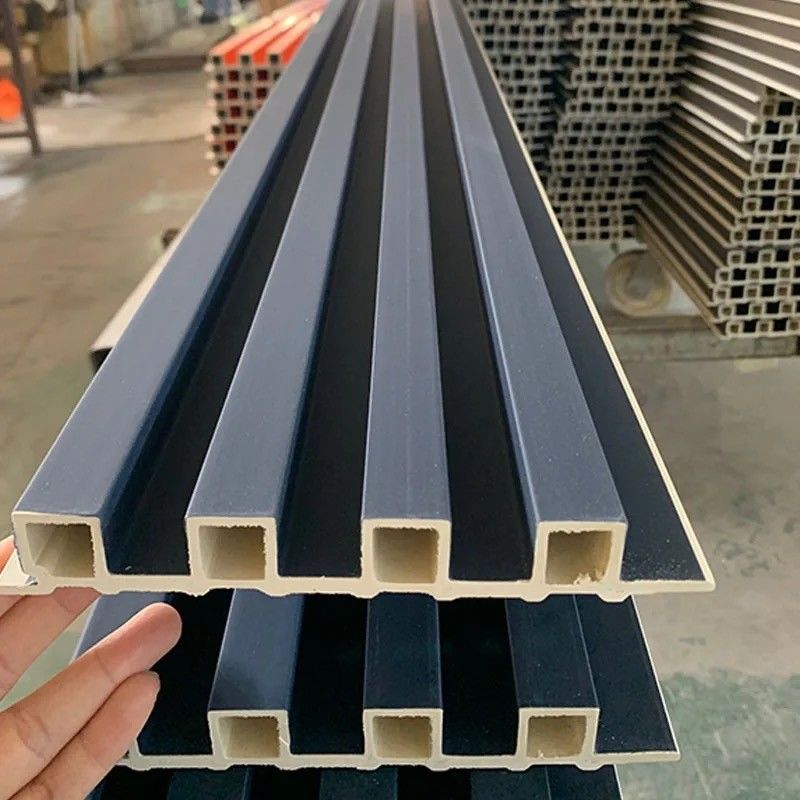 Acoustic Thiết kế tường nội thất gỗ 3d tấm tường WPC Cldding WPC Floated Wall Panels