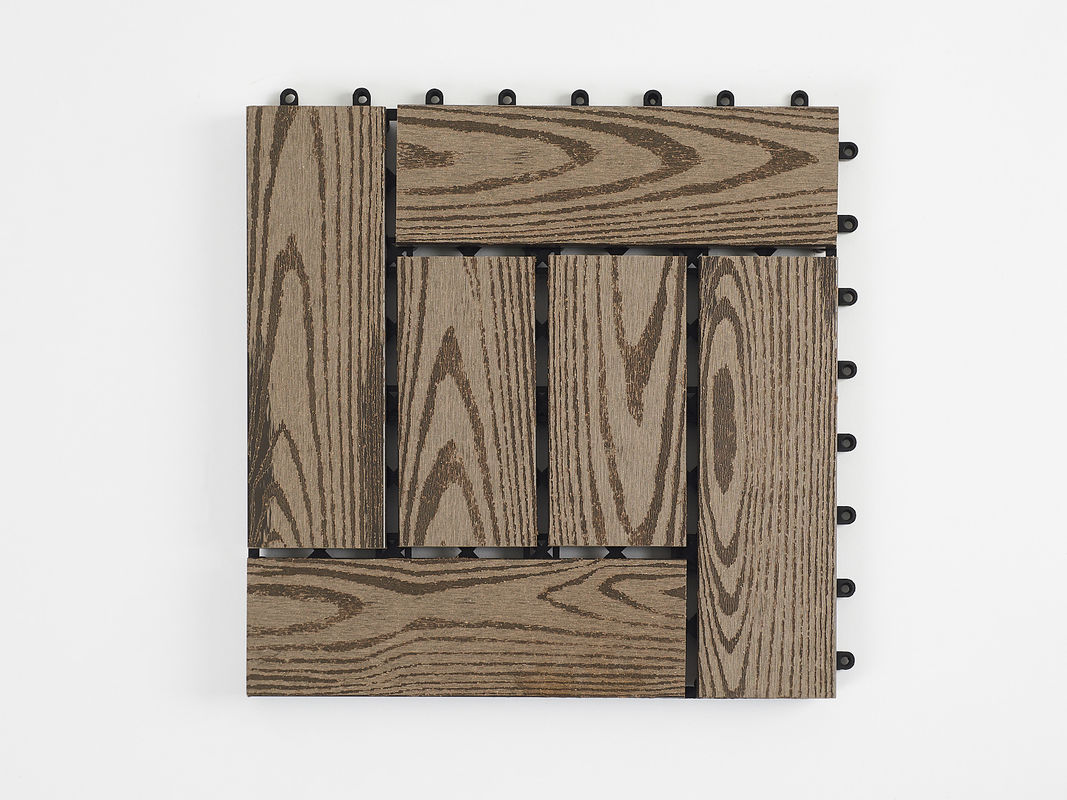 WPC gỗ nhựa kết hợp sàn sàn sàn gạch thiết kế truyền thống DIY ngoài trời Interlock Co-Extrusion Decking