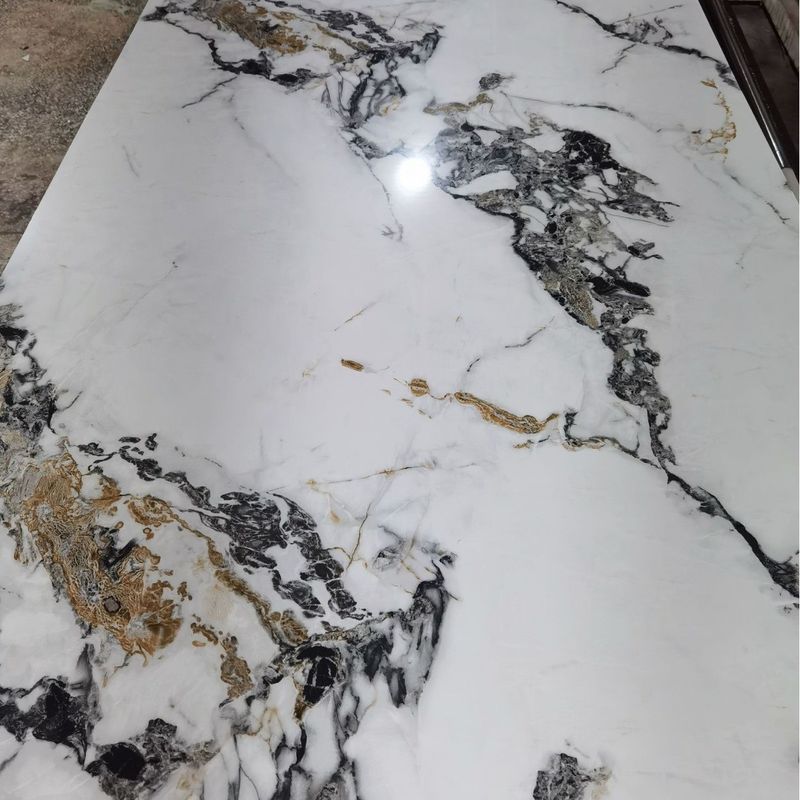 1220*2440 Laminated 3d UV Marble Sheet 3mm Thickness For Wall Decor