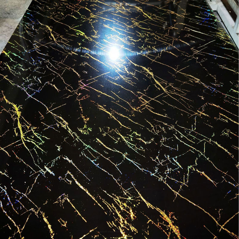 1220*2440 Laminated 3d UV Marble Sheet 3mm Thickness For Wall Decor