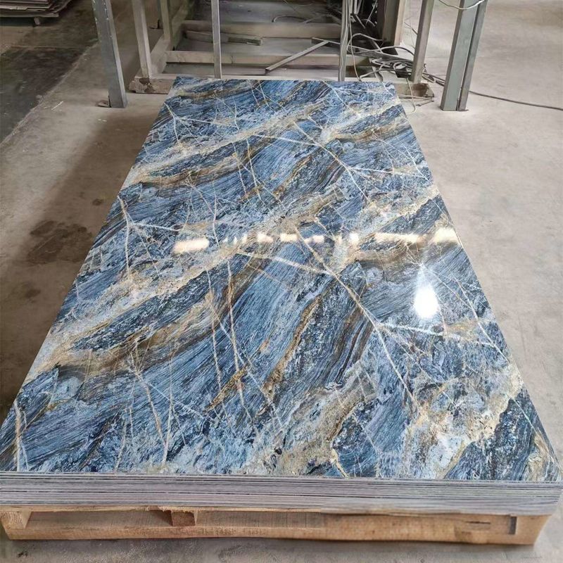 Lightweight UV PVC đá cẩm thạch tấm tường trong 3mm hoặc 4mm độ dày 3d