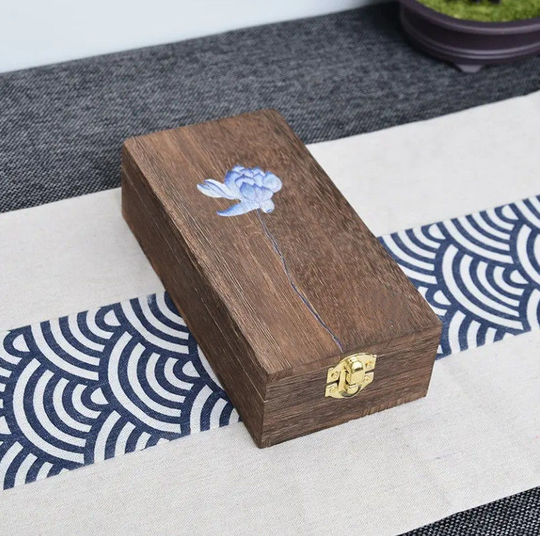Hộp đồ trang sức bằng gỗ rắn Paulownia đa màu tùy chỉnh để lưu trữ quà tặng