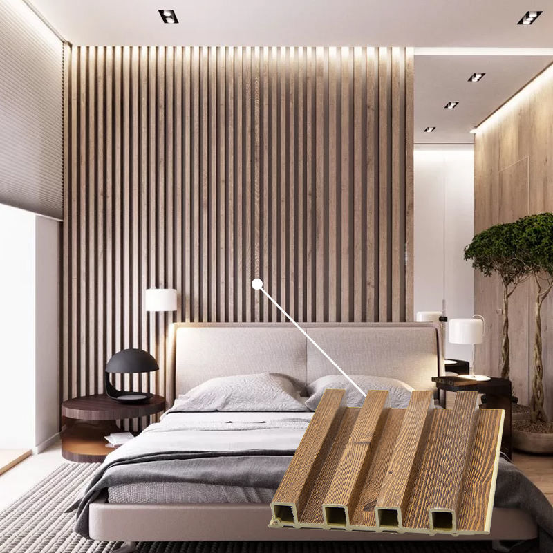 Eco Friendly Fluted Wpc Wall Panel Indoor Use Wpc Wall Cladding Interior Decoration Alternative Wood (Thiết kế nội thất bằng gỗ thay thế)