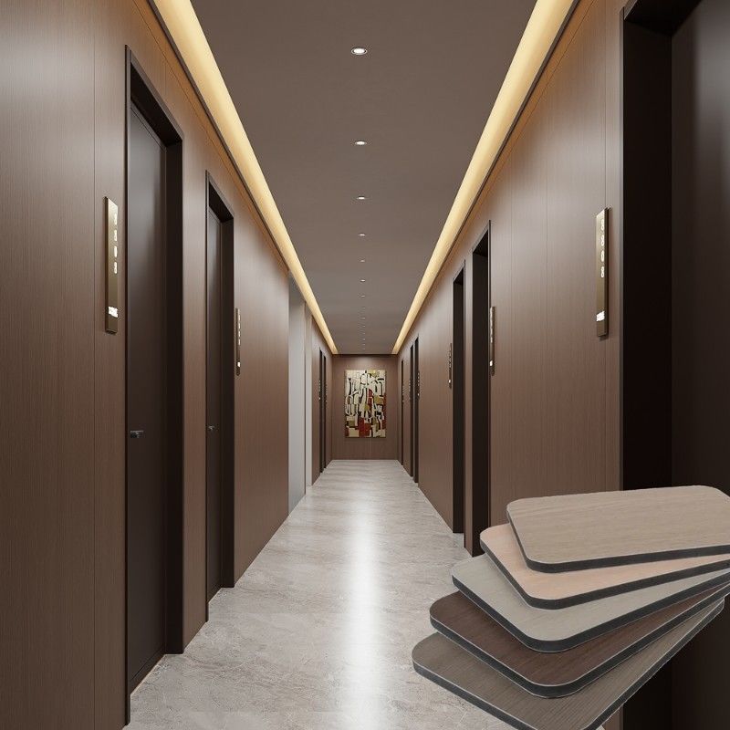 Bamboo than gỗ veneer board gương bên cạnh chống cháy PVC tường bảng cho văn phòng căn hộ