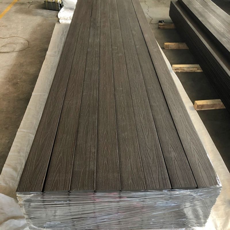 Đường sàn sàn không thấm nước đồng ép châu Âu WPC Hỗn sàn Composite Decking Outdoor Use Brushed Wood Plastic Composite