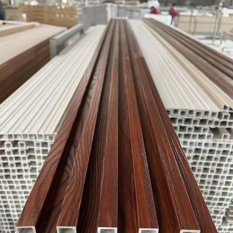 Nội thất WPC Floated Wall Panel 3D PVC gỗ thay thế ngoài trời / thương mại / nhà bếp / phòng tập thể dục