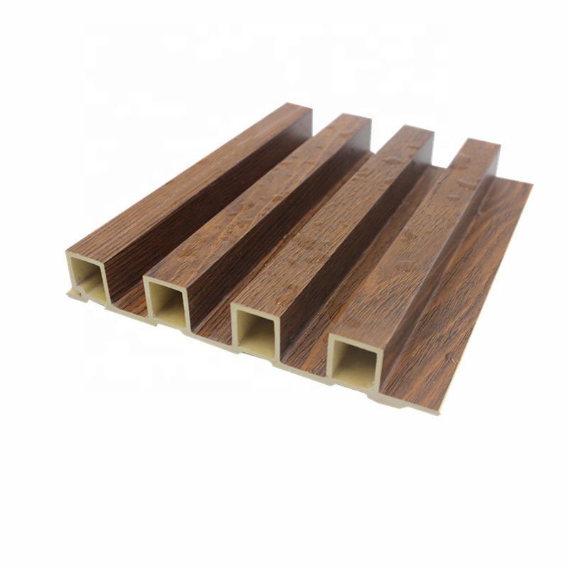 Tấm ốp tường tích hợp chống thấm nước khác Tấm gỗ cong Tấm ốp tường PVC Trang trí tường Nội thất Thanh nan WPC