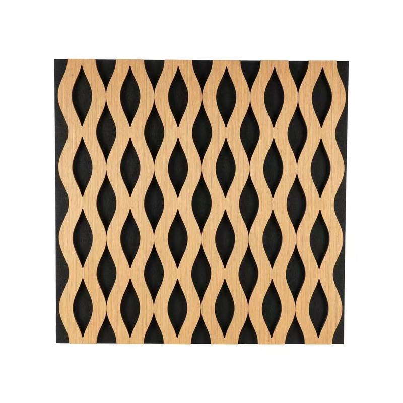 Modern Design Acoustic Panel Cross-Border Wooden Grille Decorative Wall Panel Flexible Flame Retardant TV Background Wall