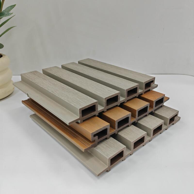 WPC Mô hình hình học hiện đại Bảng tường bên ngoài chống nước Composite Outdoor Cladding 5+ Năm bảo hành Giải pháp đồ họa