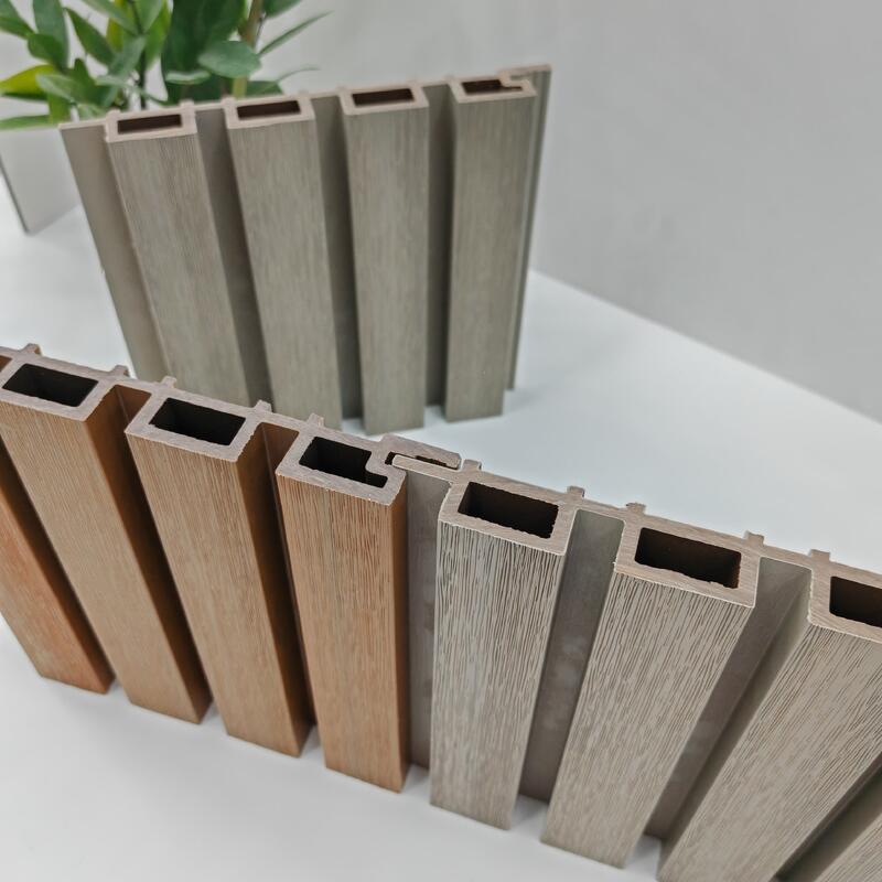 WPC Mô hình hình học hiện đại Bảng tường bên ngoài chống nước Composite Outdoor Cladding 5+ Năm bảo hành Giải pháp đồ họa