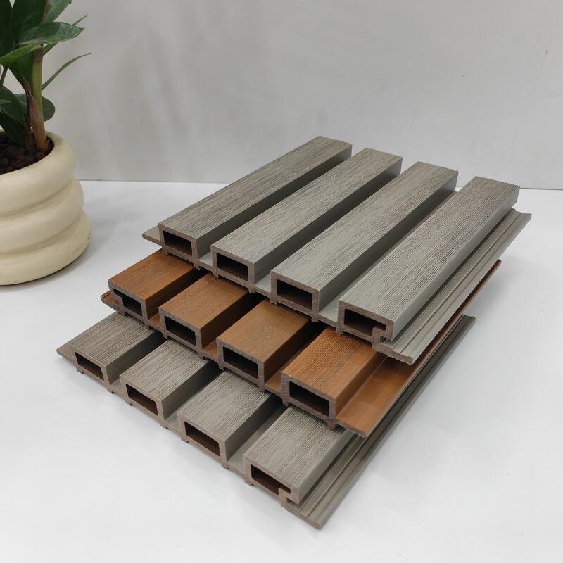 WPC Mô hình hình học hiện đại Bảng tường bên ngoài chống nước Composite Outdoor Cladding 5+ Năm bảo hành Giải pháp đồ họa