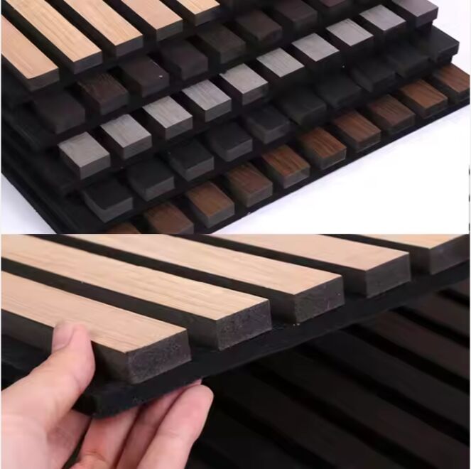 Thiết bị hấp thụ âm thanh chống cháy có mật độ cao 20mm Polyester Fiber Rubber Core cho phòng thu âm nhạc Core Acoustic Panels