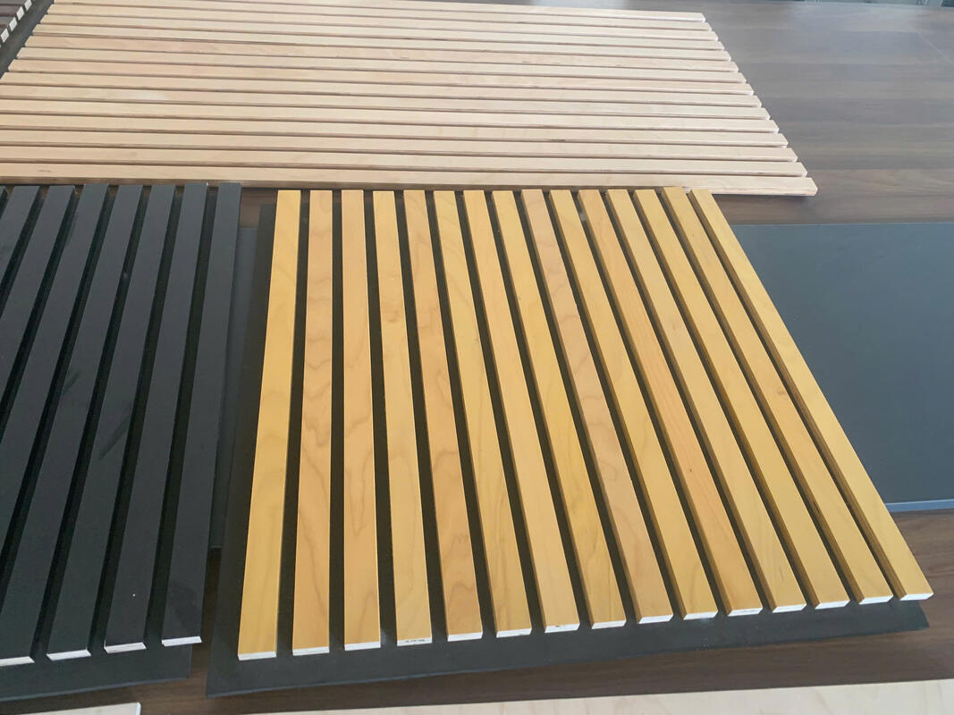 Các tấm âm thanh Bảng tường Bảng PET MDF Thiết kế tường âm thanh cho đồ nội thất Bảng tường gỗ âm thanh thiết kế hiện đại linh hoạt