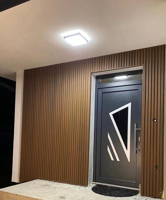 Phân hình mặt tiền WPC hiện đại bên ngoài bên ngoài Bảng tường bên ngoài Wpc Bức tường cho khách sạn