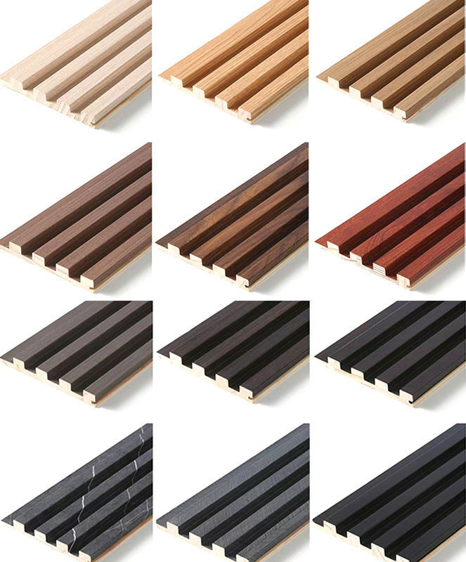 PVC WPC Bảng tường Bảng 3D gỗ hạt phấn cho trang trí