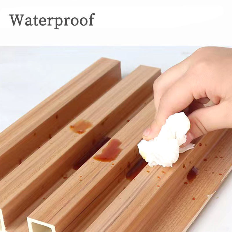 PVC WPC Bảng tường Bảng 3D gỗ hạt phấn cho trang trí