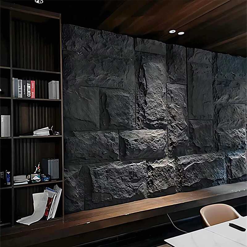 Thiết kế hiện đại PU Stone Wall Panel PVC Artificial Stone Foam for Interior Exterior Waterproof Function Decorative Sheet Type