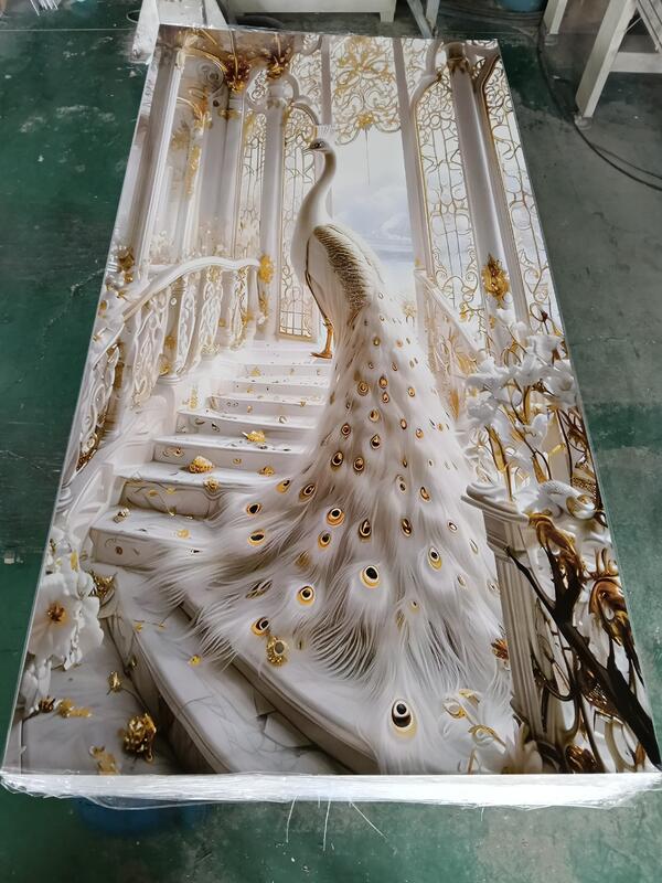 Waterproof Fire Retardant PVC Wall Panel 3mm UV Coated Board Anti-Static Faux Stone Wall Cladding for Commercial Office Space