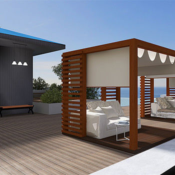 Tấm ốp tường ngoài bằng gỗ nhựa tổng hợp Co Extrusion 222mm × 25mm