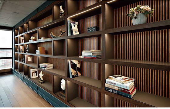 FSC Hạt gỗ Nội thất Tấm tường WPC Chống ẩm Logo tùy chỉnh