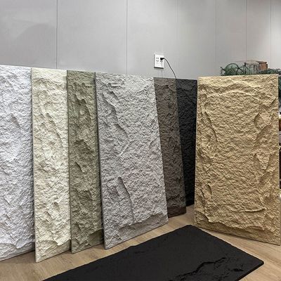 Đá nhân tạo âm thanh chống thấm 3d Luxury Wall Panel Pu Stone Wall Panel