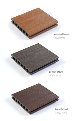 WPC ngoài trời gạch 3D nổi gỗ nhựa composite Decking cho vườn