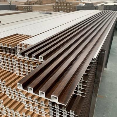 Nội thất WPC Floated Wall Panel 3D PVC gỗ thay thế ngoài trời / thương mại / nhà bếp / phòng tập thể dục