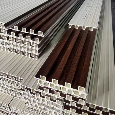 Fluted Wall Panel Cladding Wood Plastic Composite WPC Wall Ceiling Panel Laminated Wood Veneer