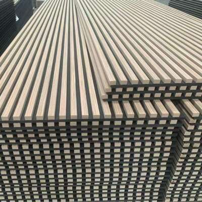 Bán nóng Các tấm âm thanh gỗ Slat Bàn tường phay Nhà trang trí Nội thất chống âm thanh Bàn tường