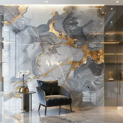 600 * 2440mm 4mm 5mm thiết kế tùy chỉnh SPC Bảng đá cẩm thạch chống nước cho nội thất PVC Bảng tường Nhựa UV Bảng đá cẩm thạch