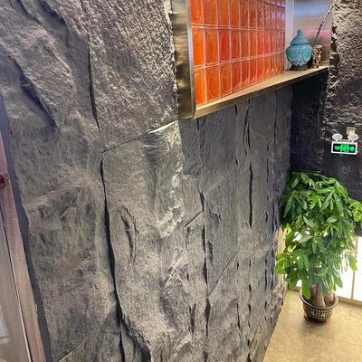 3D Fux Stone Wall Panels PU Wainscoting Panel cho trang trí tường nội thất PU Stone Cement Texture Thicker Accent for Wall Decor